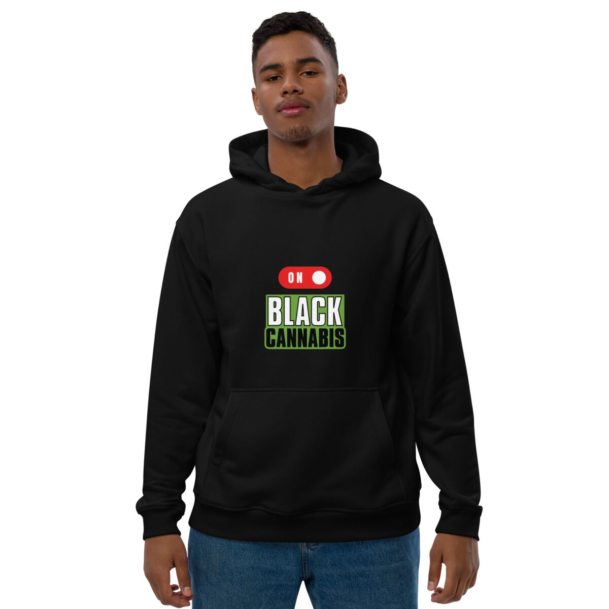 On Black Cannabis Premium  hoodie
