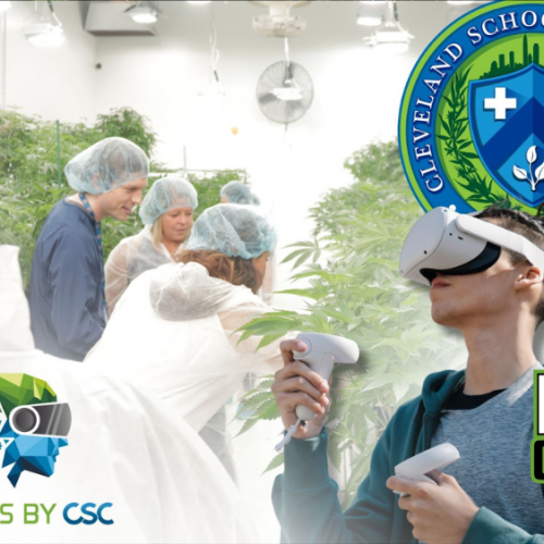 Pictured above: A graphic for Cleveland School of Cannabis' educational program, VR Labs